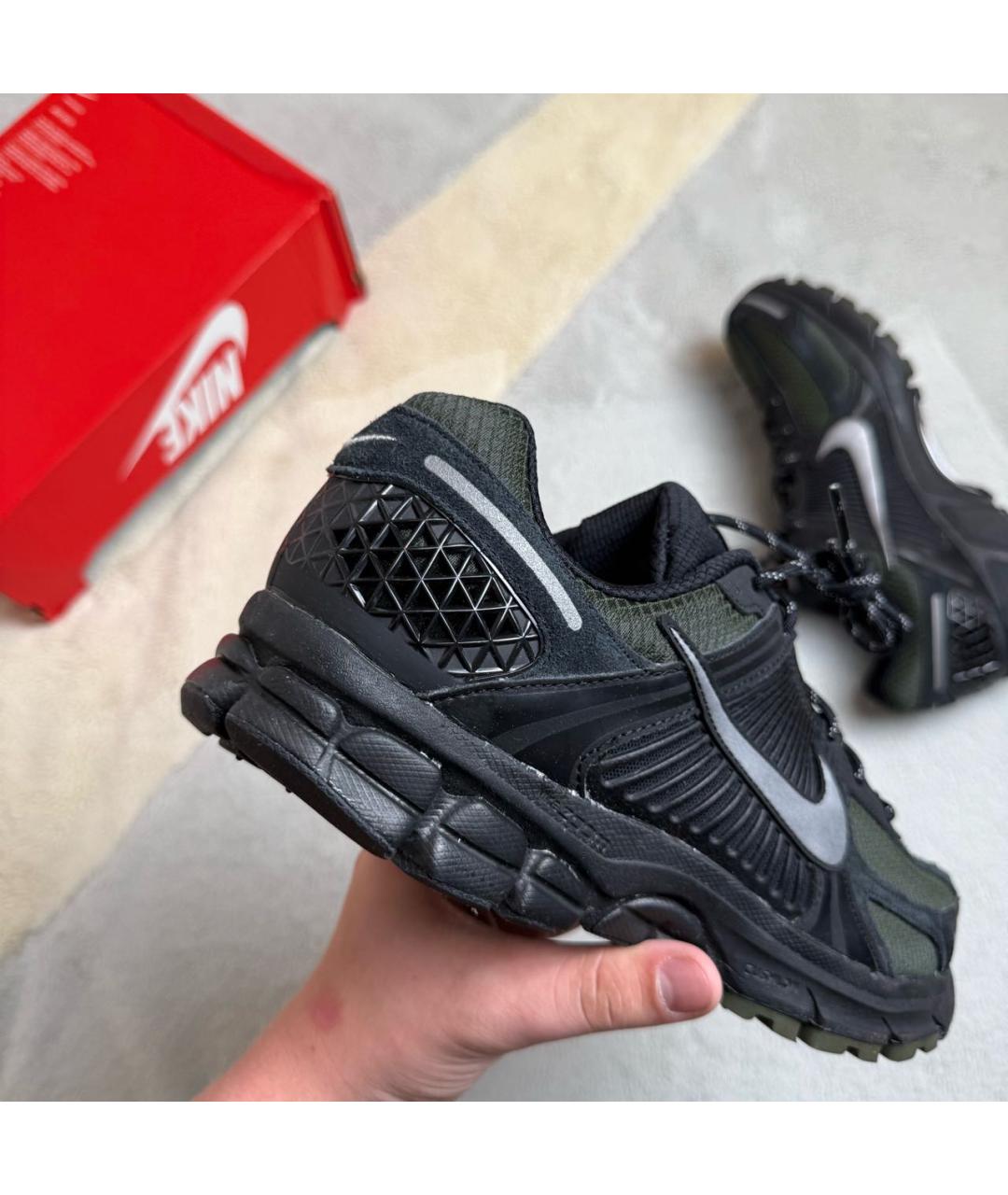 NIKE Черные текстильные низкие кроссовки / кеды, фото 4
