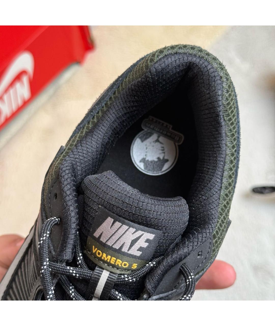 NIKE Черные текстильные низкие кроссовки / кеды, фото 8
