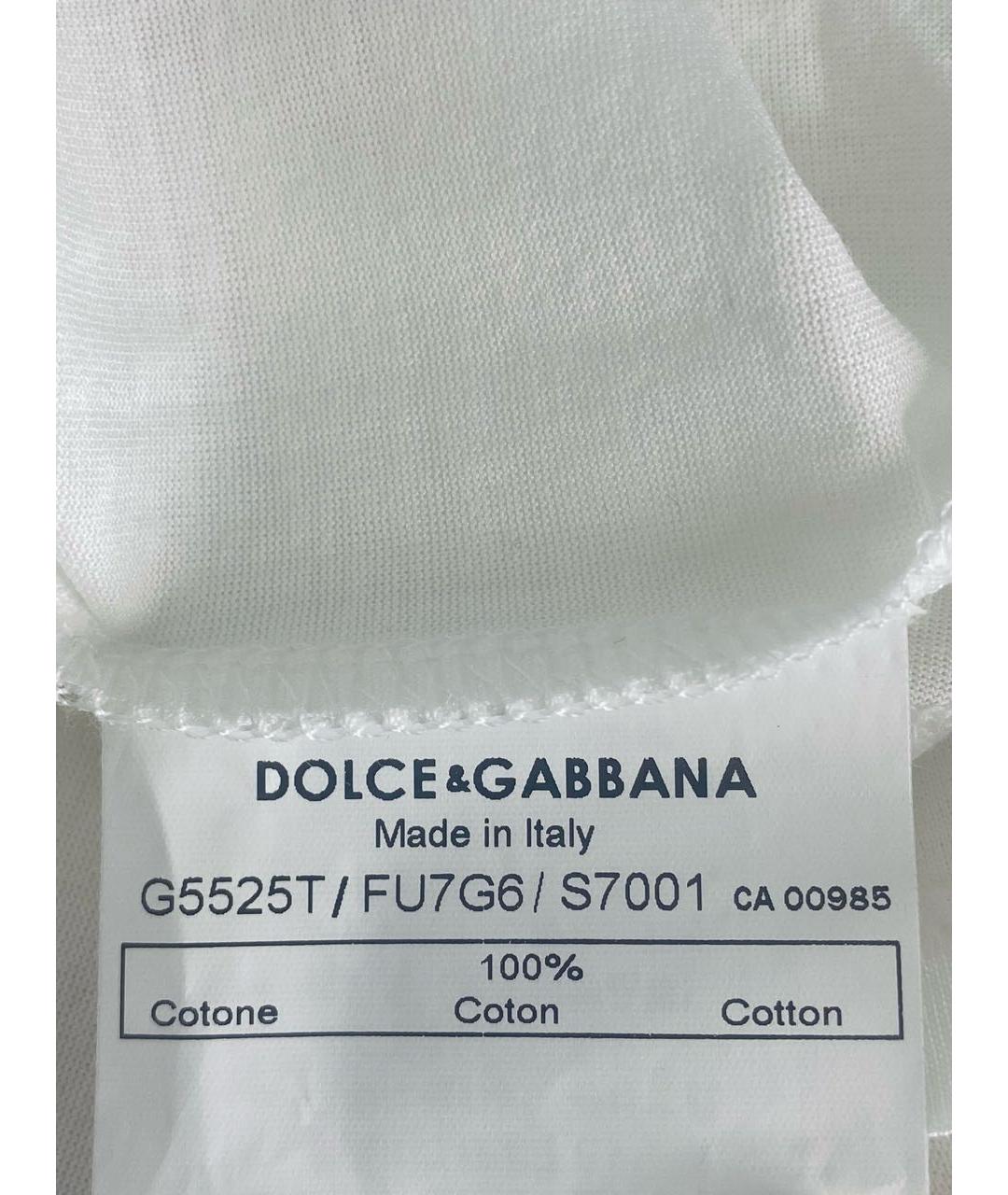 DOLCE&GABBANA Белая хлопковая кэжуал рубашка, фото 7