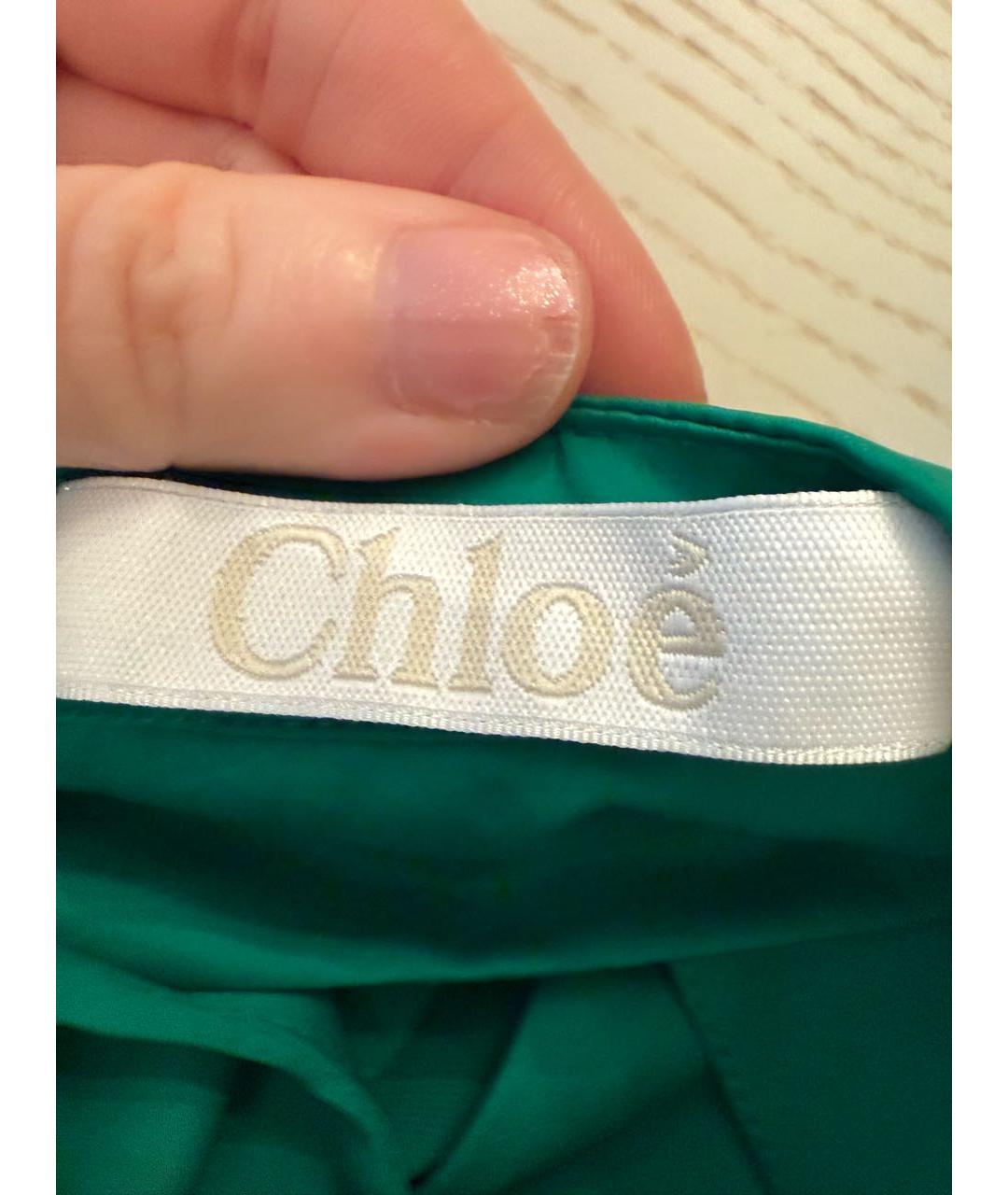 CHLOE Зеленые повседневное платье, фото 3