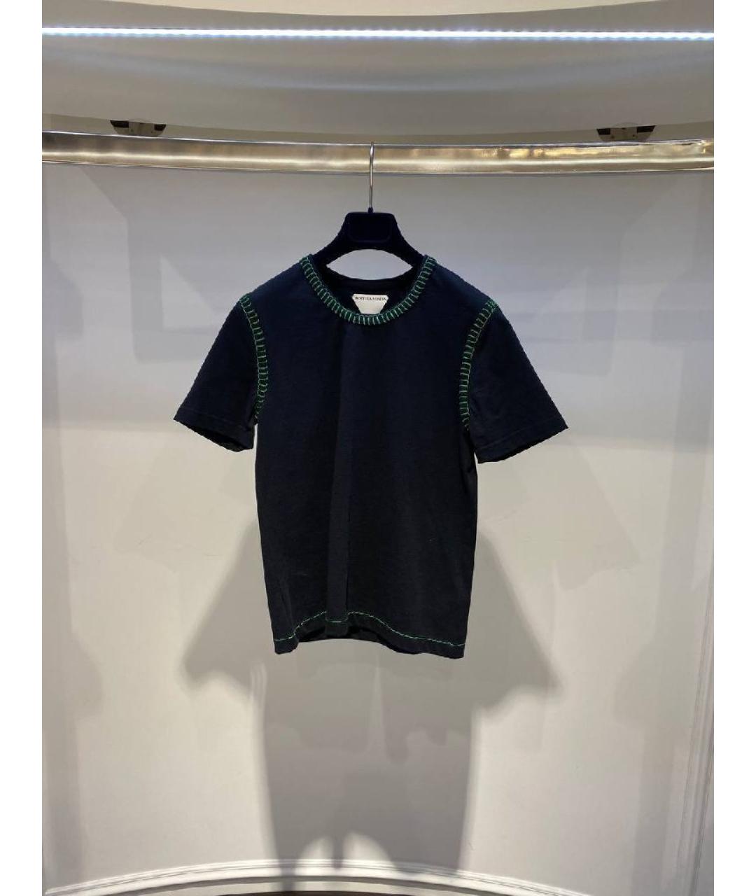 BOTTEGA VENETA Черная хлопковая футболка, фото 5