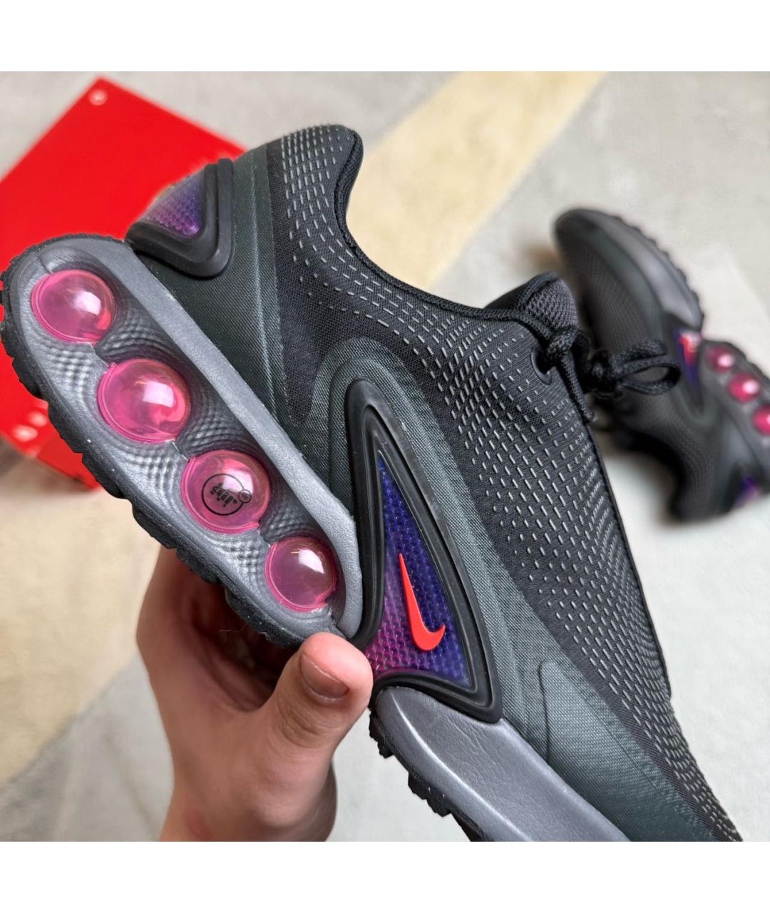 NIKE Черные резиновые низкие кроссовки / кеды, фото 5