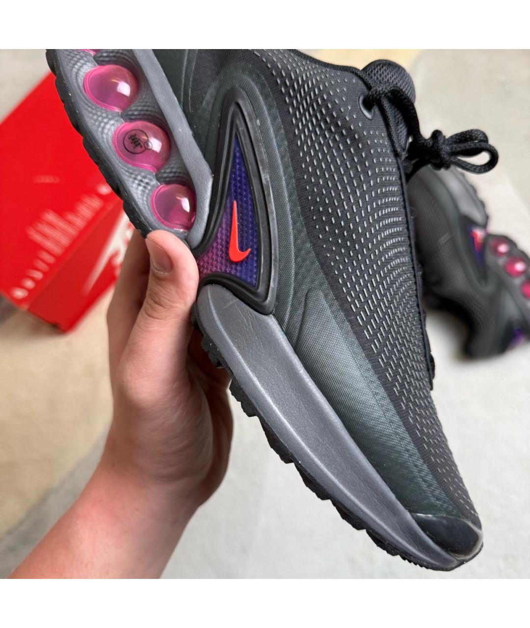 NIKE Черные резиновые низкие кроссовки / кеды, фото 6