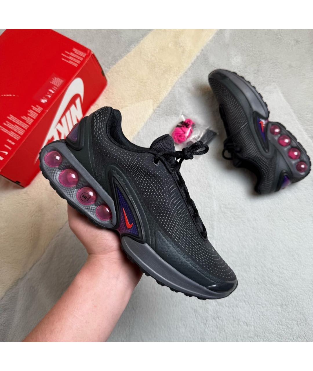 NIKE Черные резиновые низкие кроссовки / кеды, фото 2