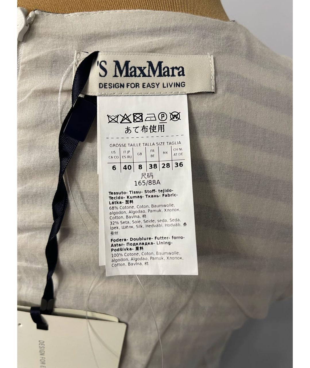 'S MAX MARA Серое хлопковое повседневное платье, фото 9