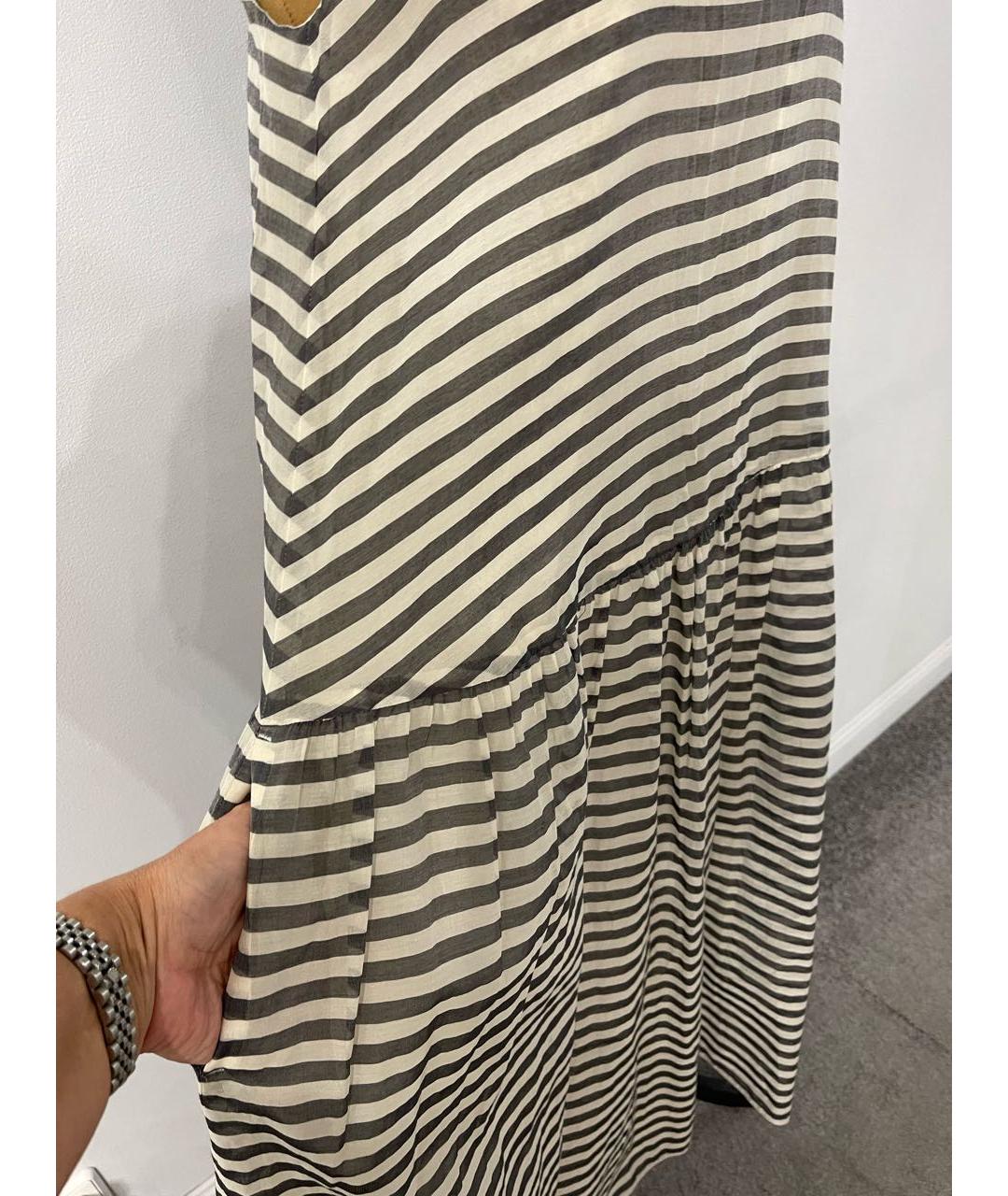 'S MAX MARA Серое хлопковое повседневное платье, фото 8
