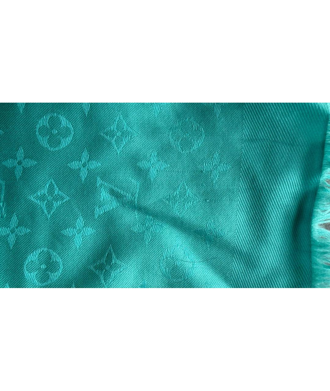 LOUIS VUITTON Бирюзовый платок, фото 3