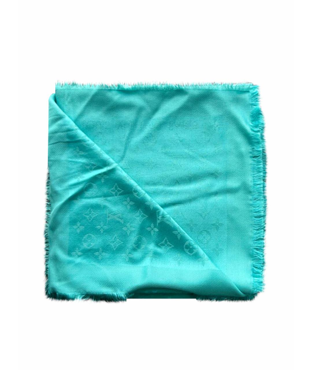 LOUIS VUITTON Бирюзовый платок, фото 1