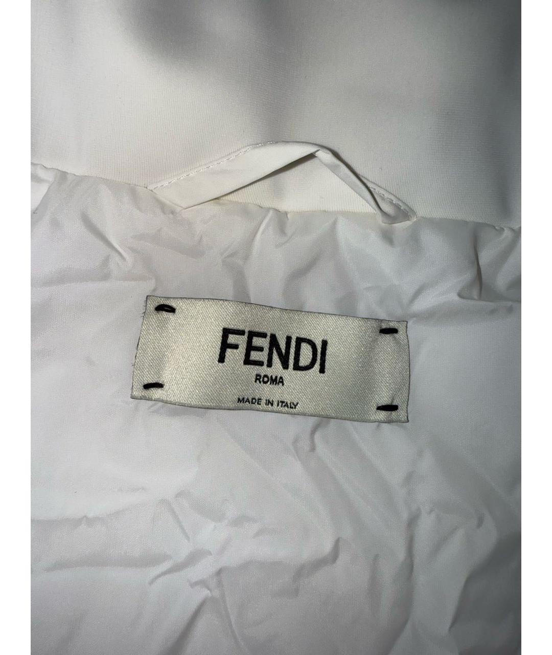 FENDI Белая деним спортивная куртка, фото 3