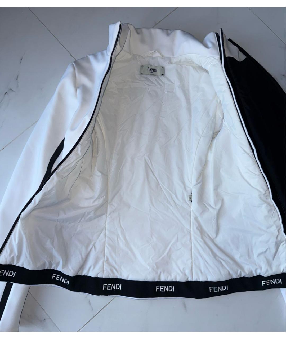 FENDI Белая деним спортивная куртка, фото 2