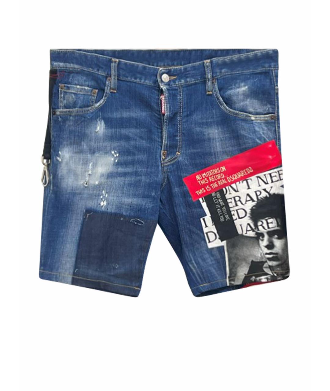 DSQUARED2 Синие хлопковые шорты, фото 1