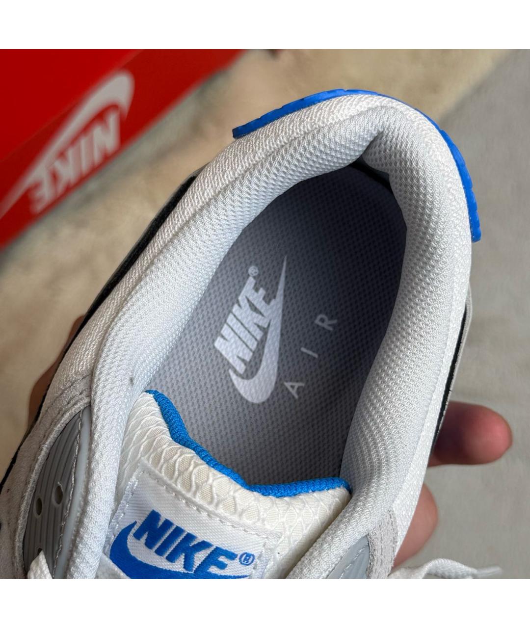 NIKE Серые кожаные низкие кроссовки / кеды, фото 8