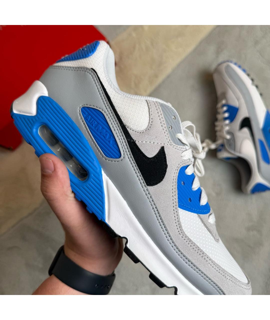 NIKE Серые кожаные низкие кроссовки / кеды, фото 5