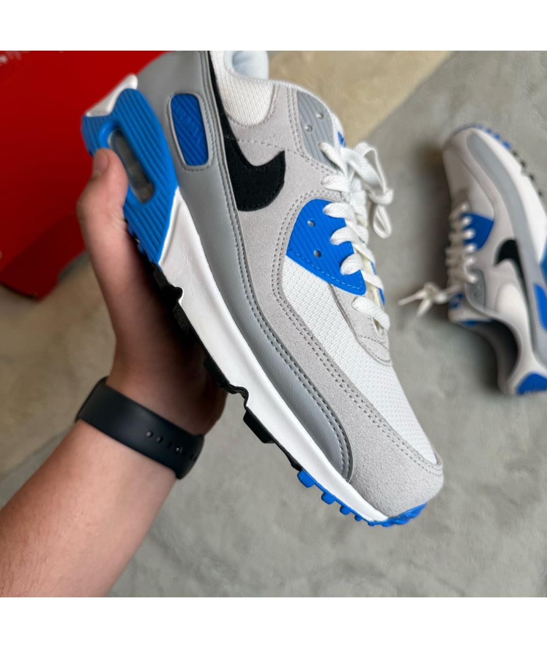 NIKE Серые кожаные низкие кроссовки / кеды, фото 6