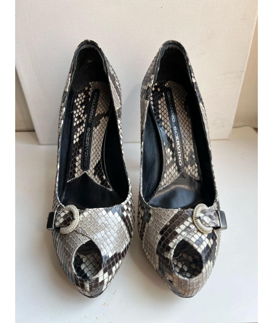 ERMANNO SCERVINO Серые туфли из экзотической кожи, фото 2