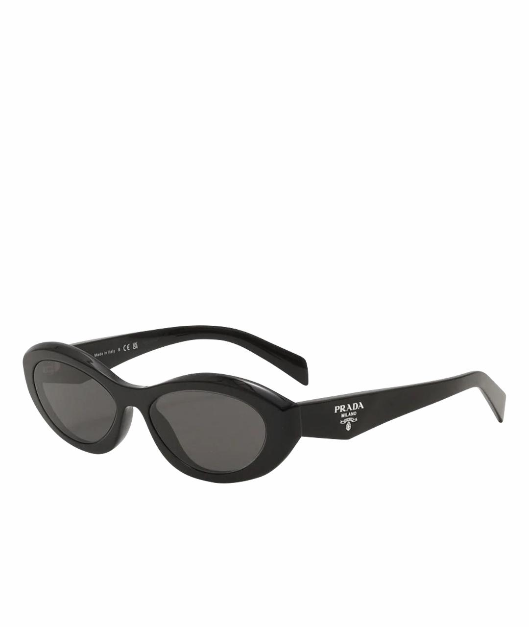 PRADA Черные пластиковые солнцезащитные очки, фото 1