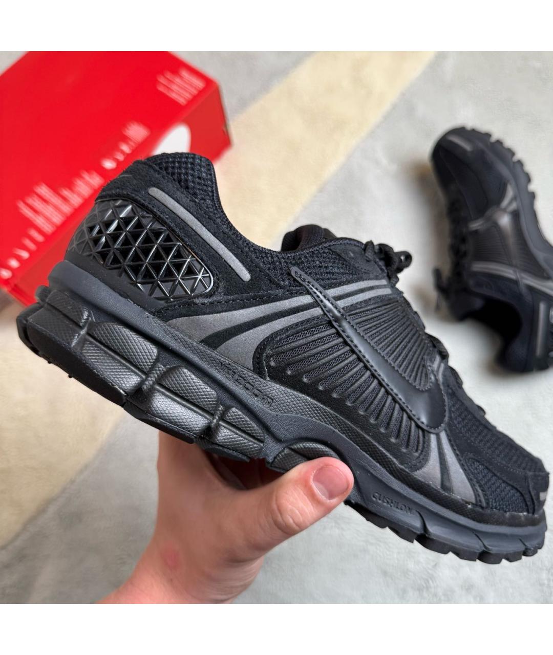 NIKE Черные текстильные низкие кроссовки / кеды, фото 4