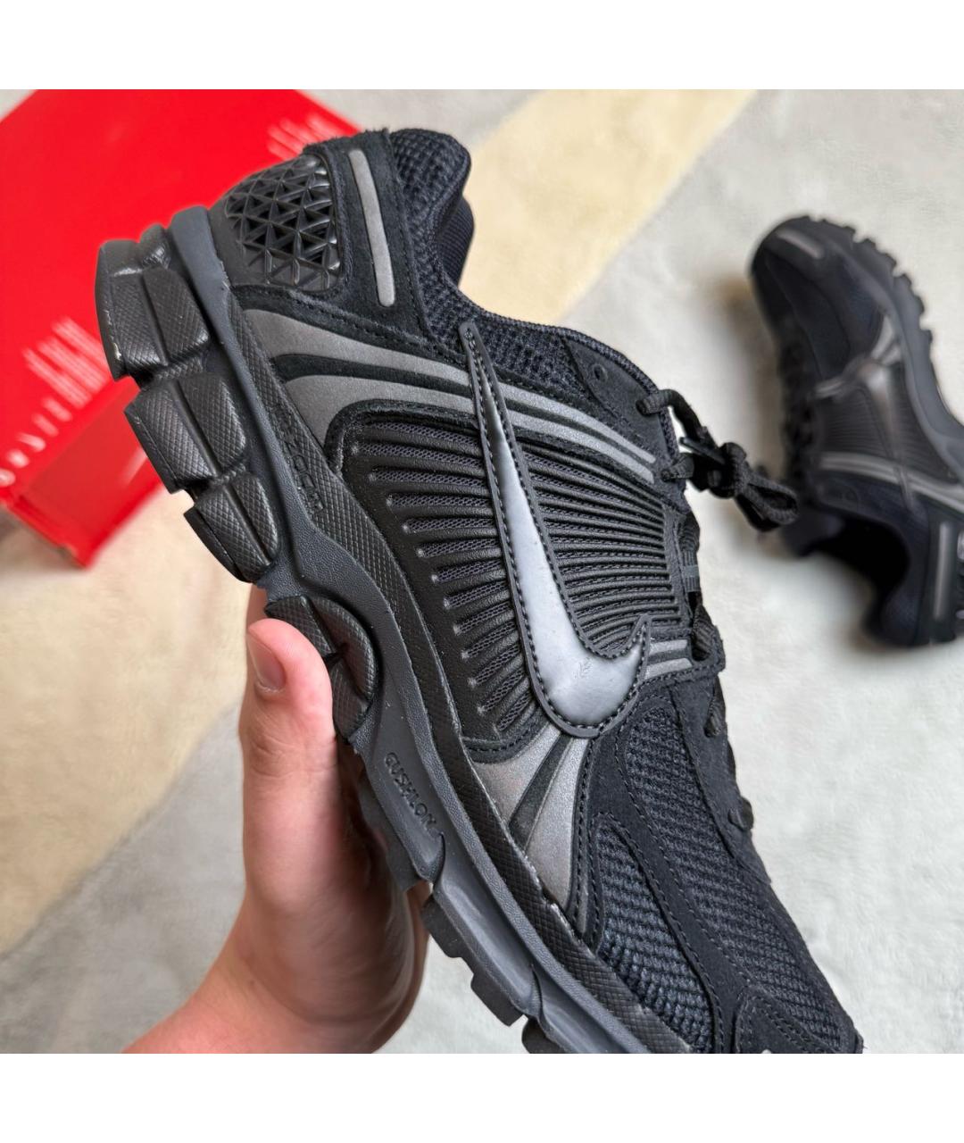 NIKE Черные текстильные низкие кроссовки / кеды, фото 5