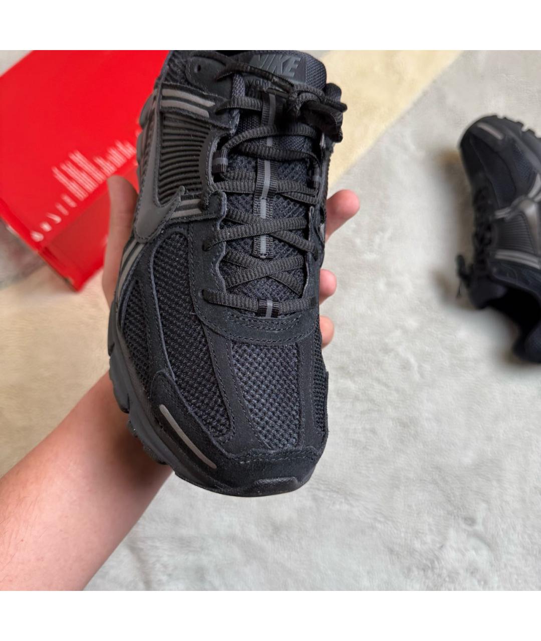 NIKE Черные текстильные низкие кроссовки / кеды, фото 6