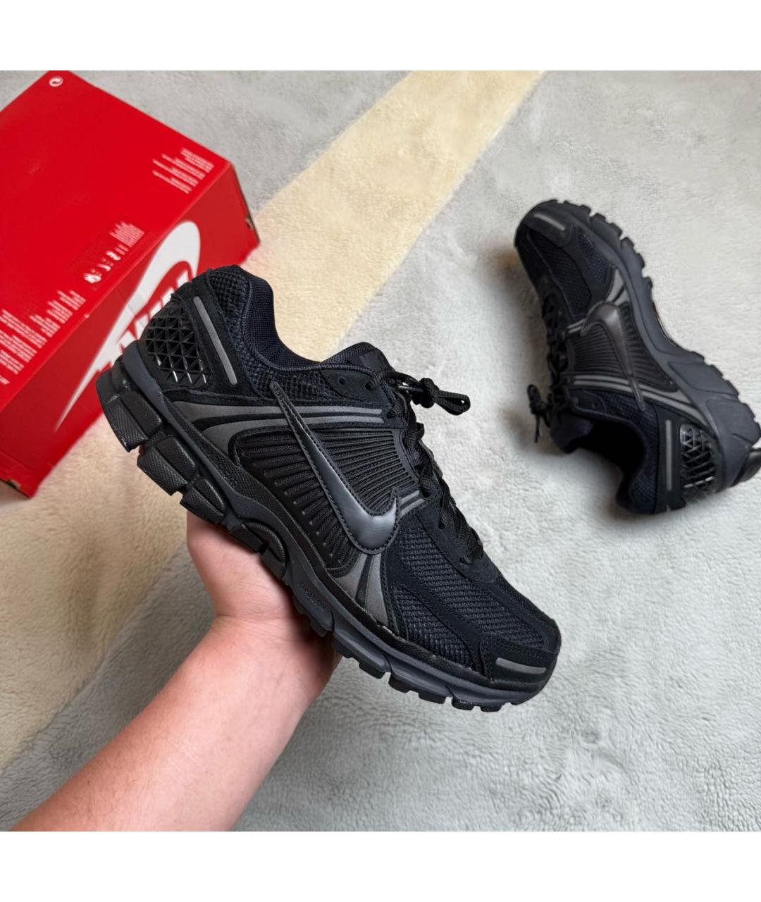 NIKE Черные текстильные низкие кроссовки / кеды, фото 2