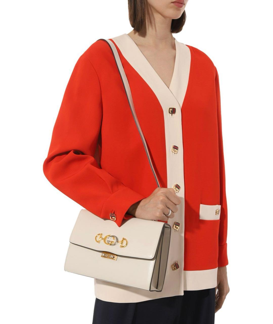 GUCCI Бежевая кожаная сумка через плечо, фото 7