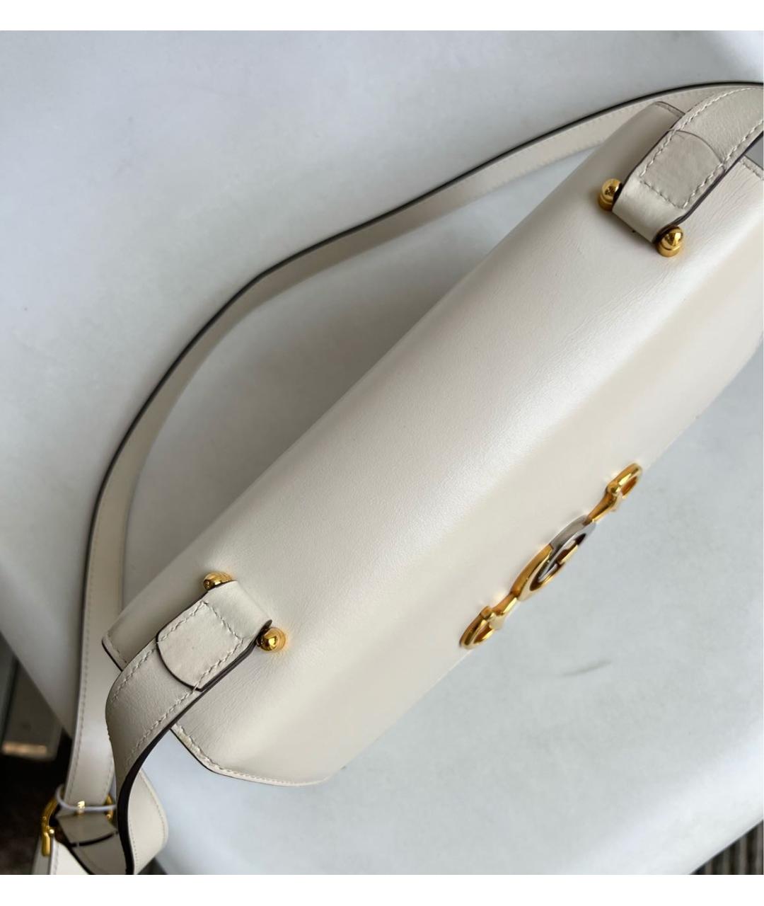 GUCCI Бежевая кожаная сумка через плечо, фото 4