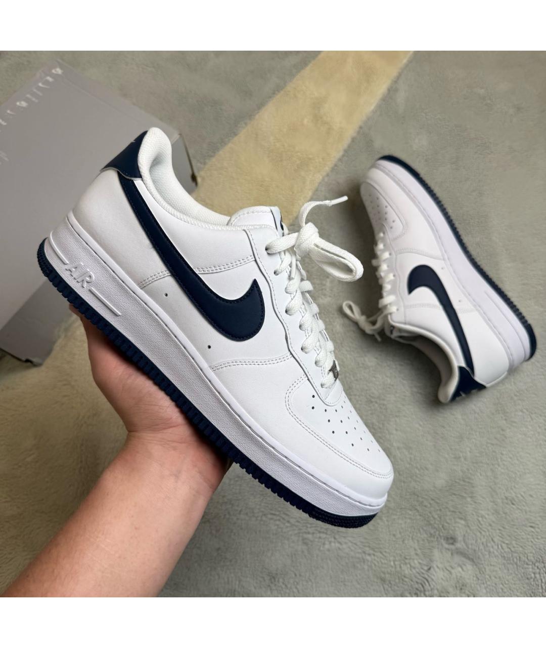 NIKE Белые кожаные низкие кроссовки / кеды, фото 2