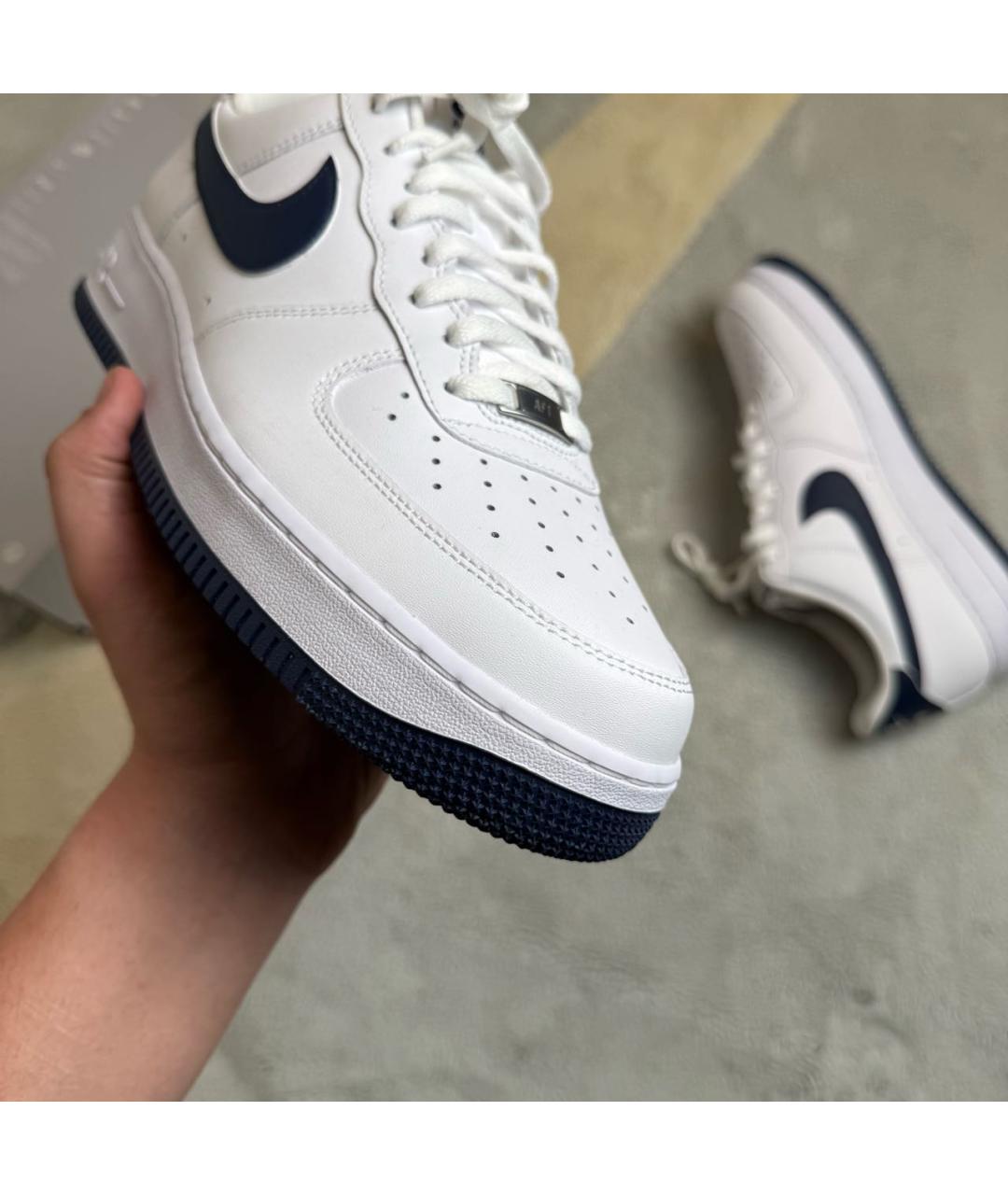 NIKE Белые кожаные низкие кроссовки / кеды, фото 7