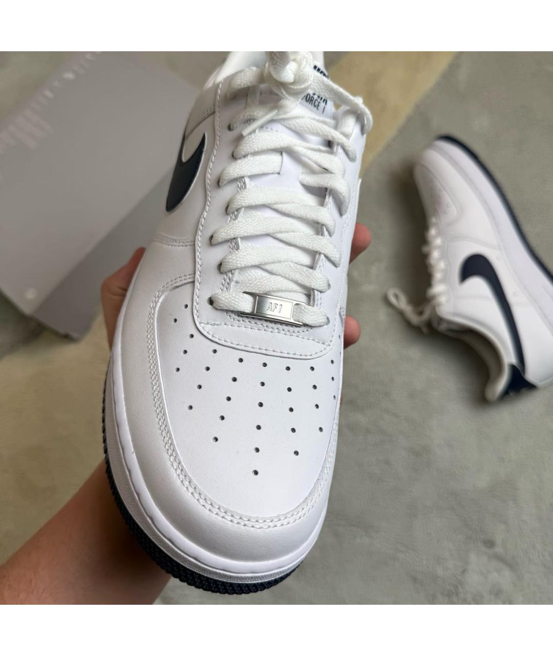 NIKE Белые кожаные низкие кроссовки / кеды, фото 8