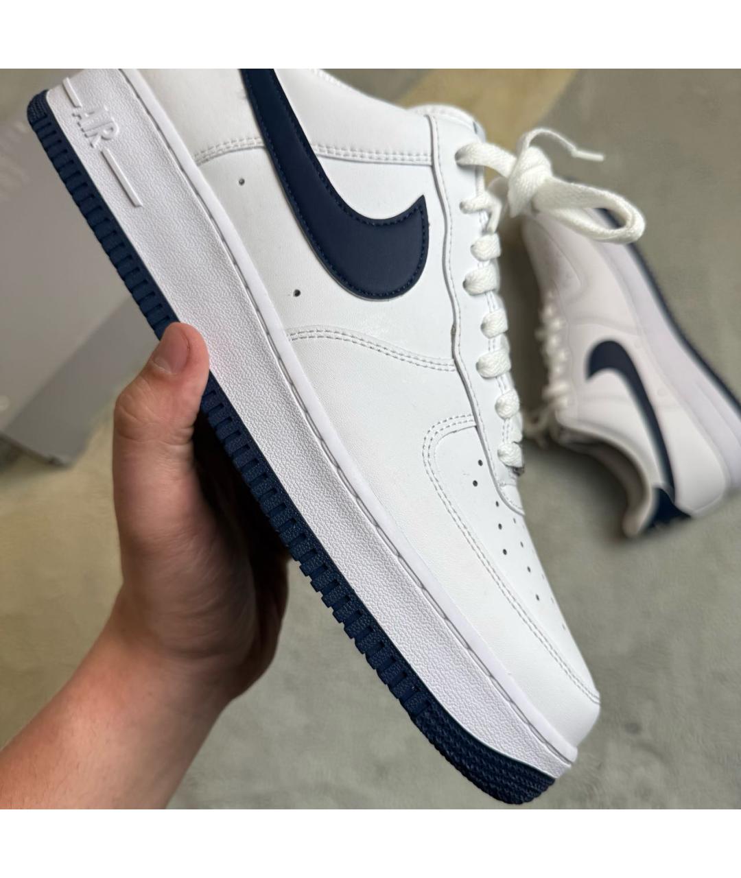 NIKE Белые кожаные низкие кроссовки / кеды, фото 6