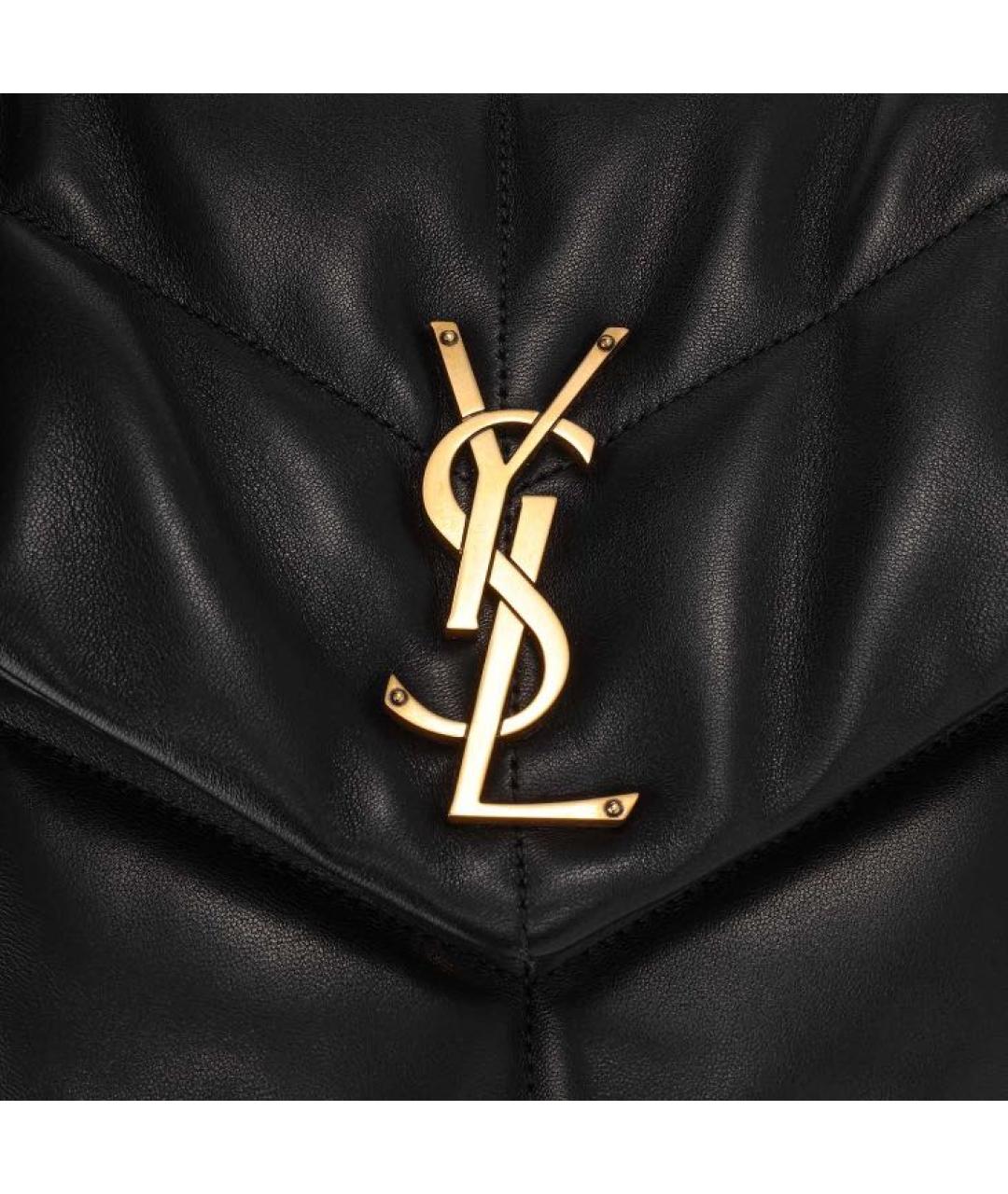SAINT LAURENT Черная кожаная сумка через плечо, фото 8