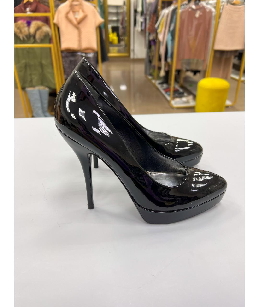 GUCCI Черные туфли из лакированной кожи, фото 6