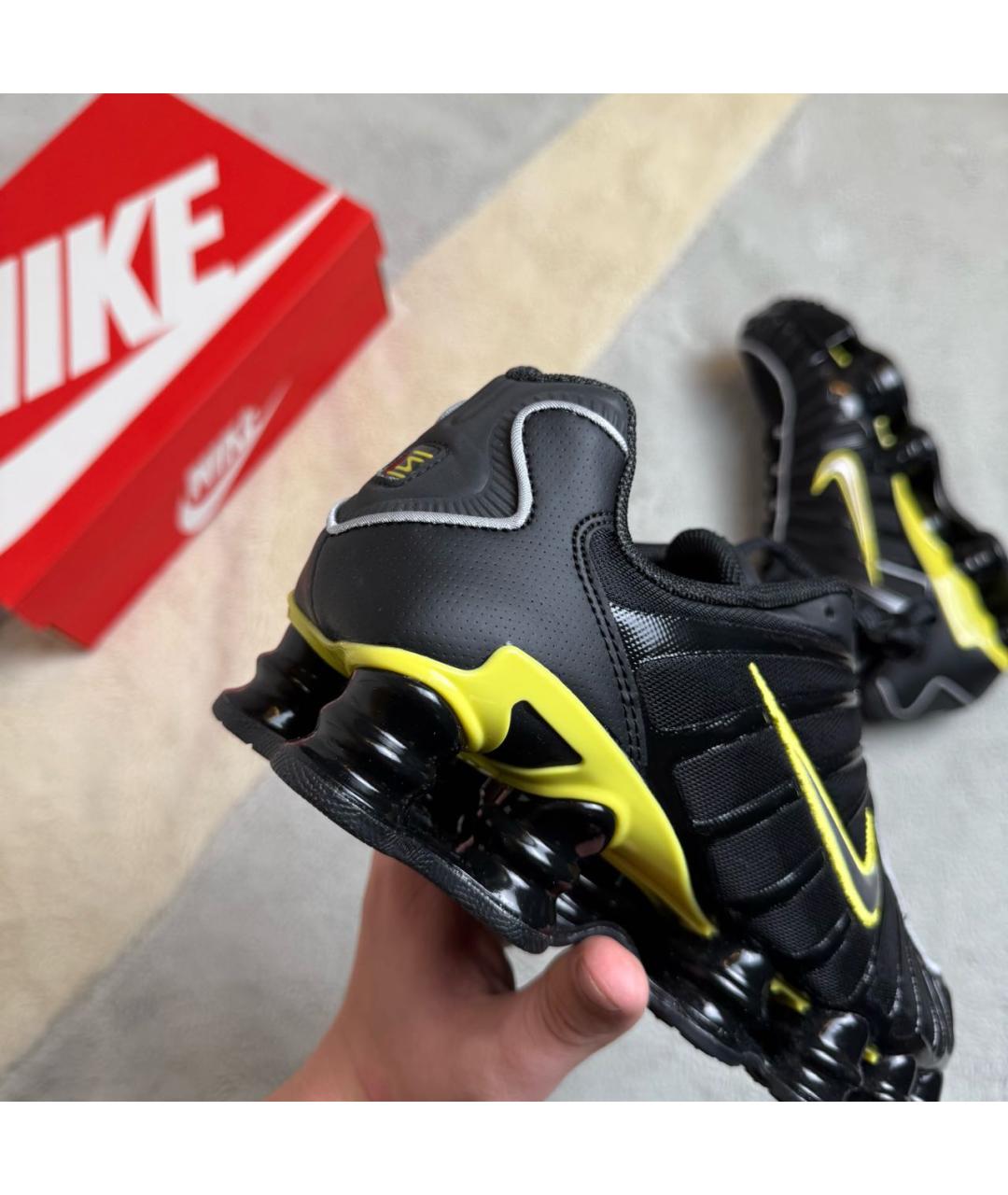 NIKE Черные текстильные низкие кроссовки / кеды, фото 4
