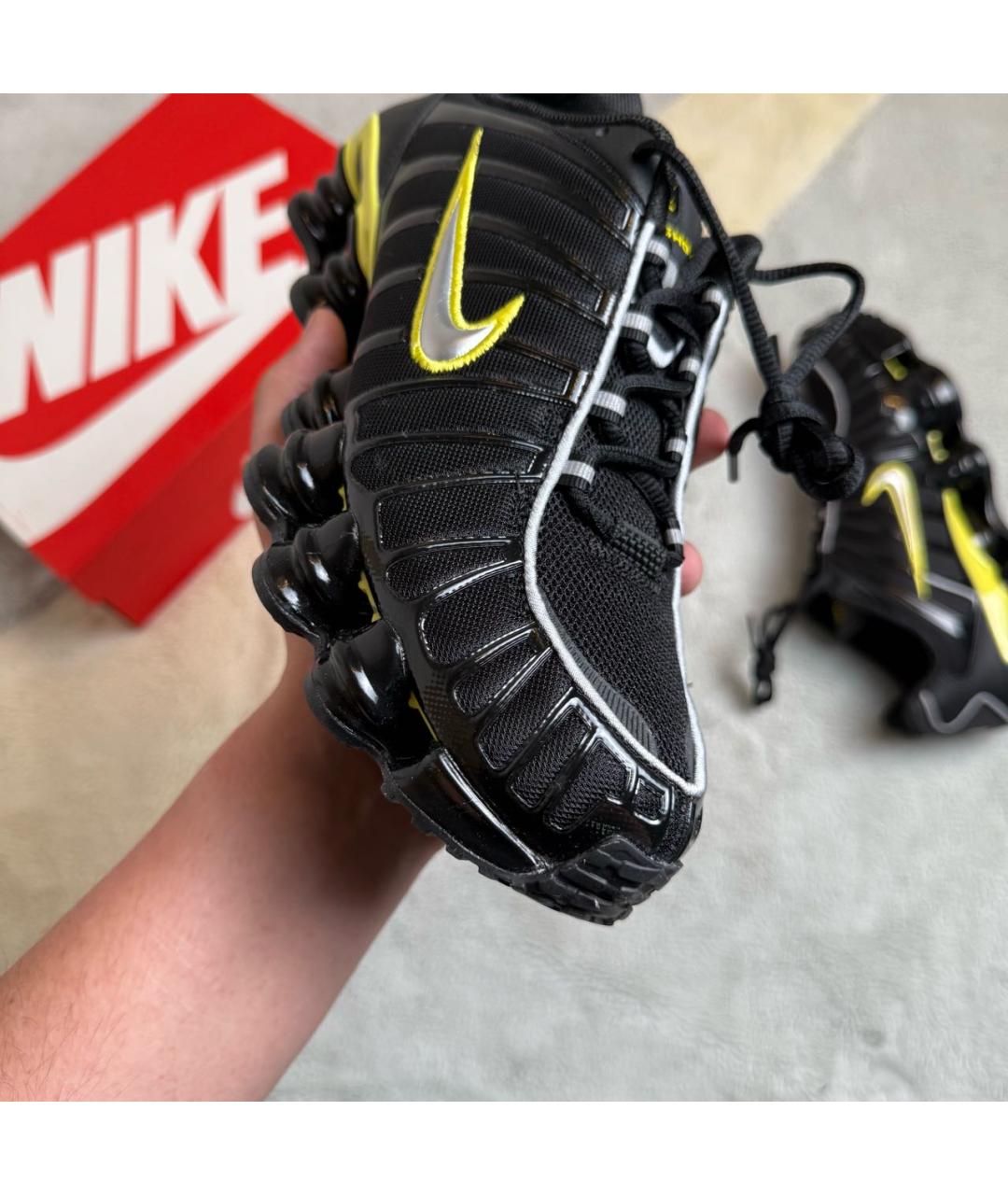 NIKE Черные текстильные низкие кроссовки / кеды, фото 7