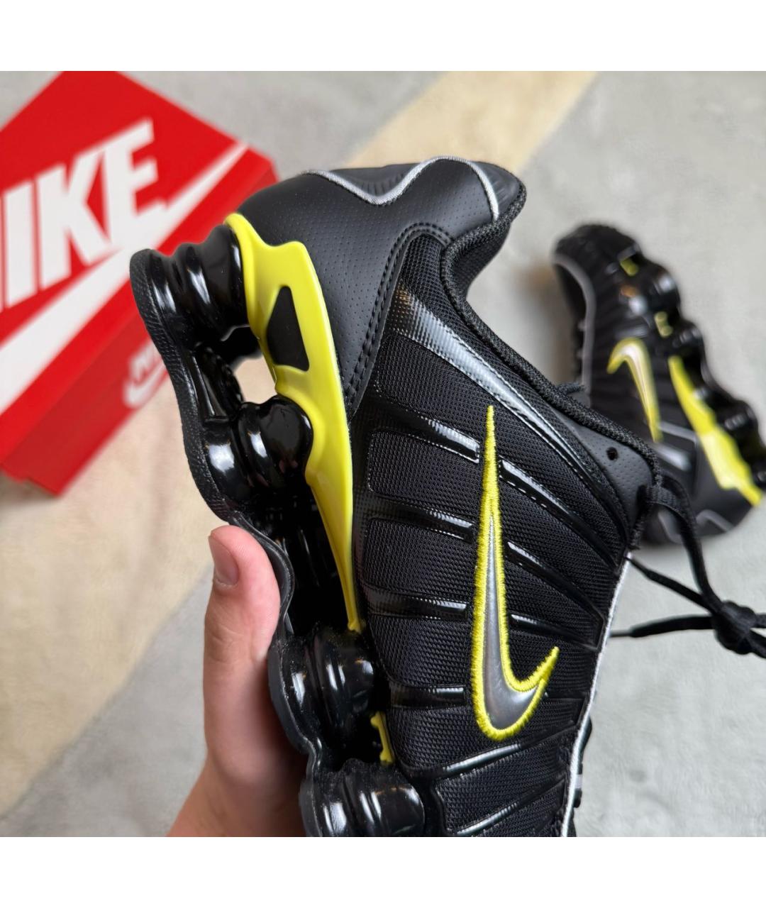 NIKE Черные текстильные низкие кроссовки / кеды, фото 5