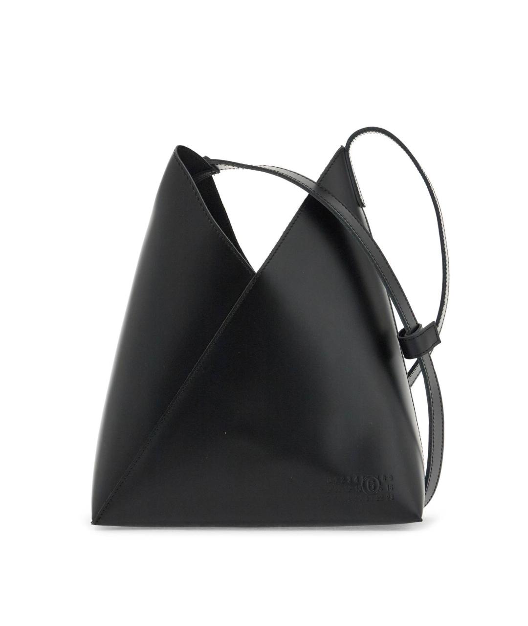 MM6 MAISON MARGIELA Черная кожаная сумка через плечо, фото 2
