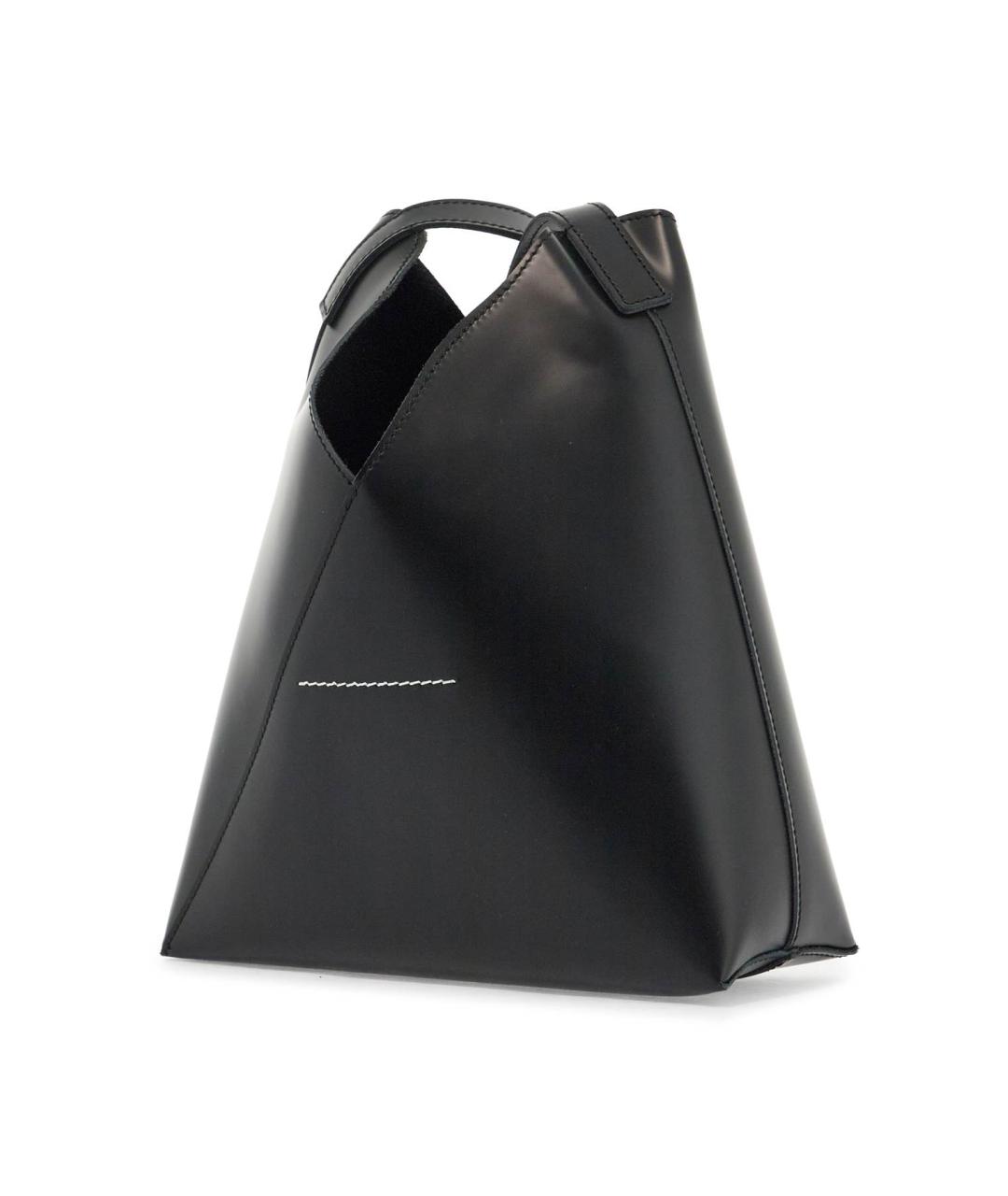 MM6 MAISON MARGIELA Черная кожаная сумка через плечо, фото 3