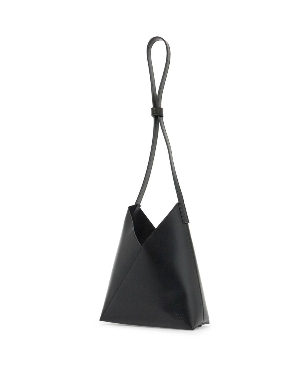 MM6 MAISON MARGIELA Черная кожаная сумка через плечо, фото 4