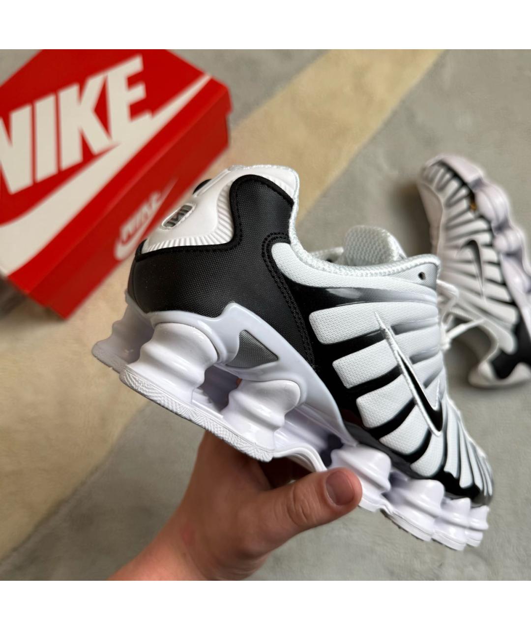 NIKE Белые текстильные низкие кроссовки / кеды, фото 4