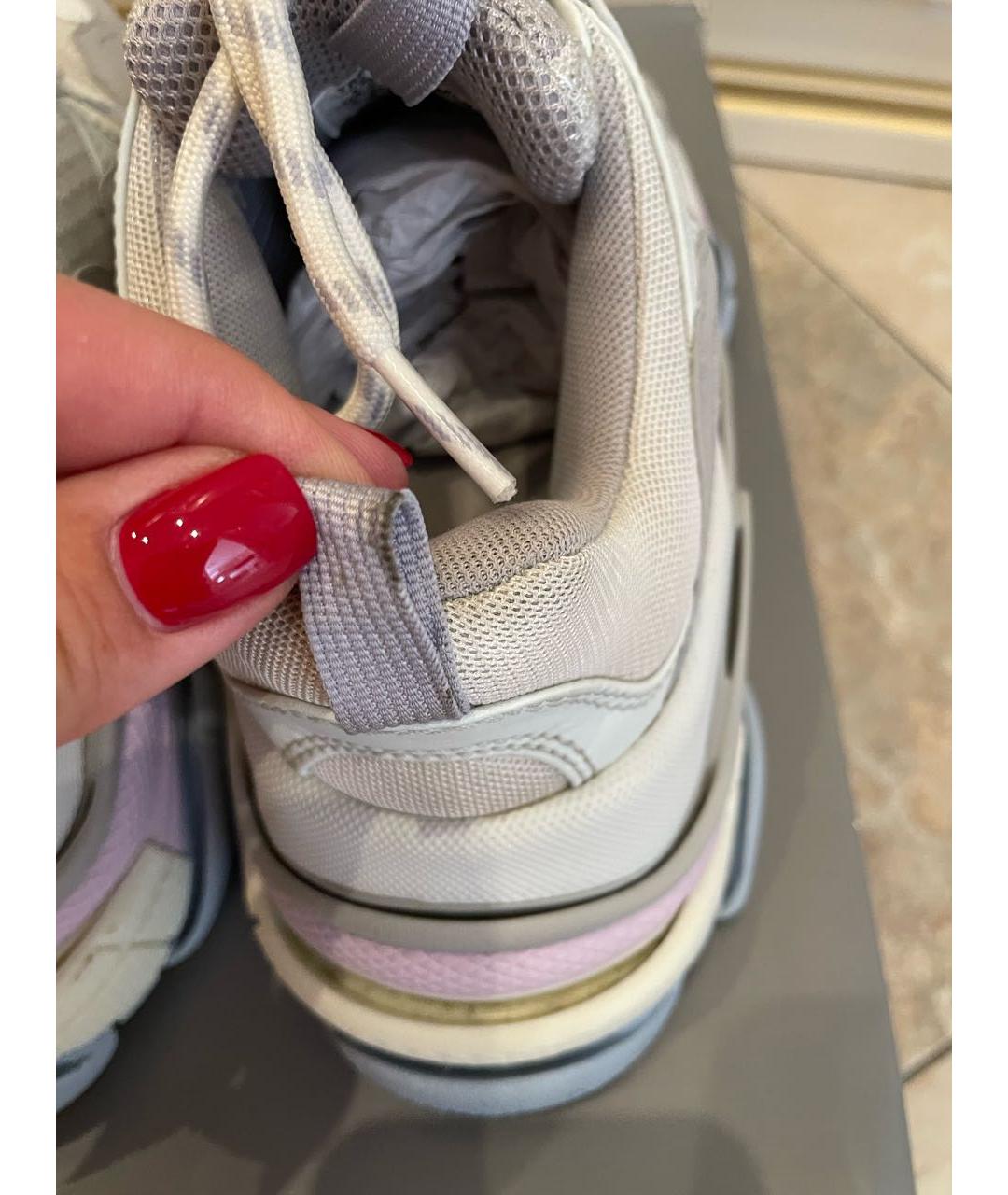 BALENCIAGA Серые текстильные кроссовки, фото 7