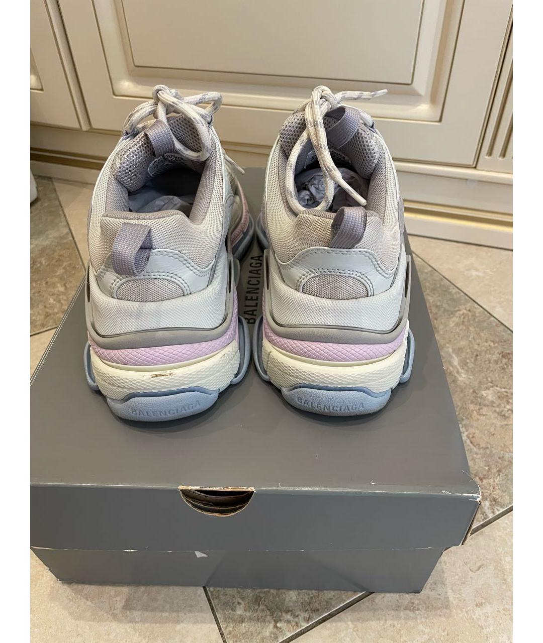 BALENCIAGA Серые текстильные кроссовки, фото 4
