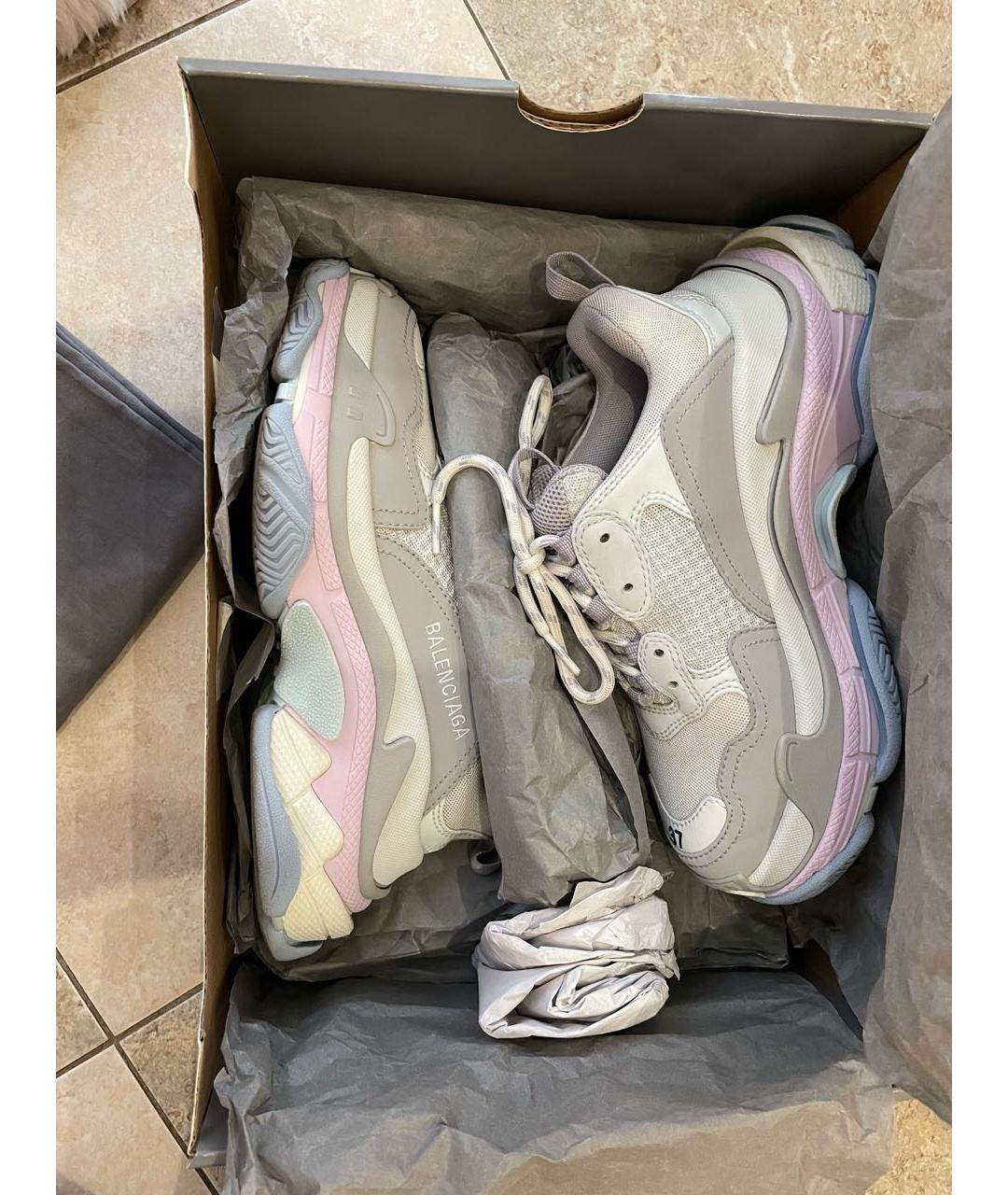 BALENCIAGA Серые текстильные кроссовки, фото 5
