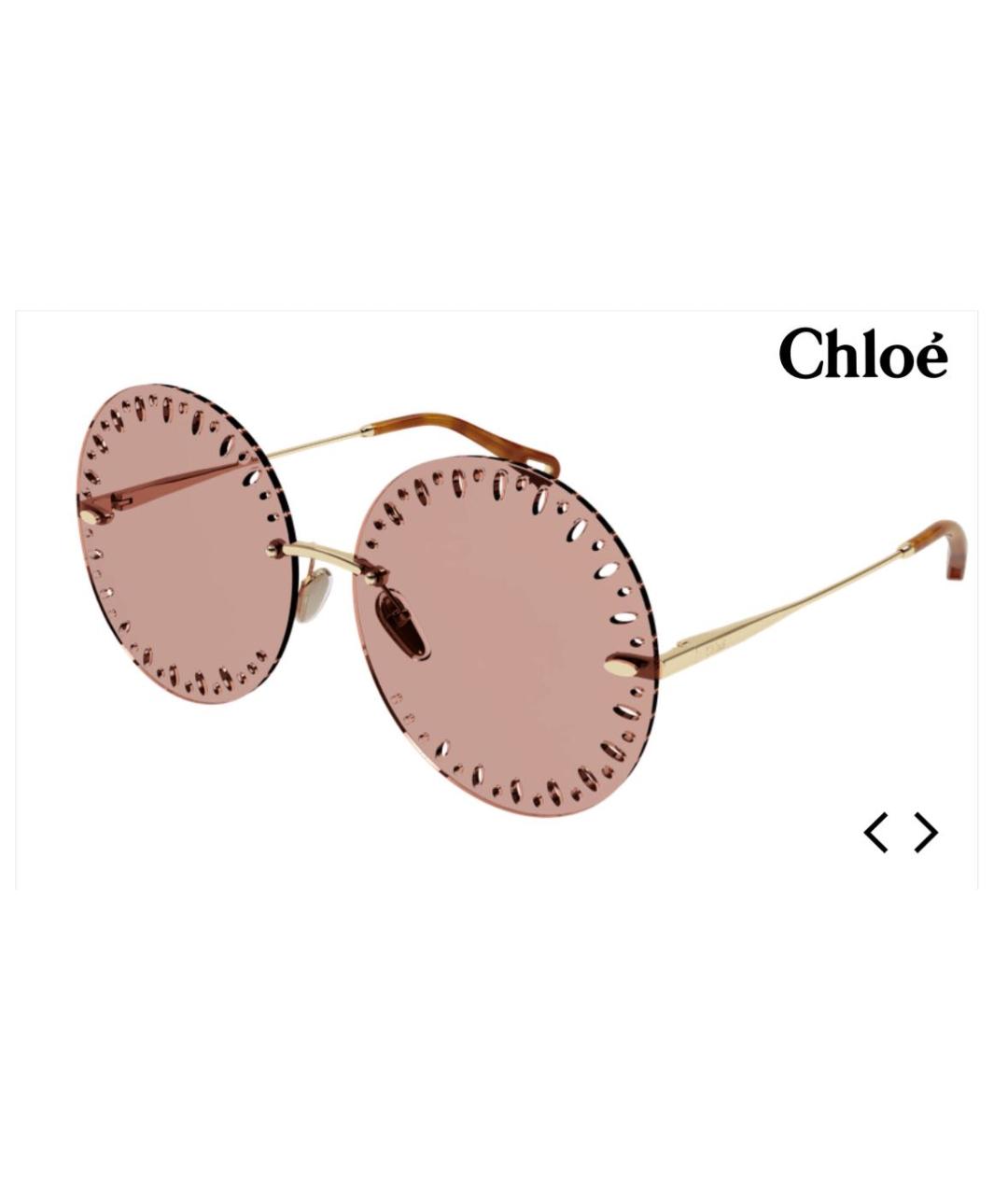 CHLOE Фиолетовые пластиковые солнцезащитные очки, фото 2
