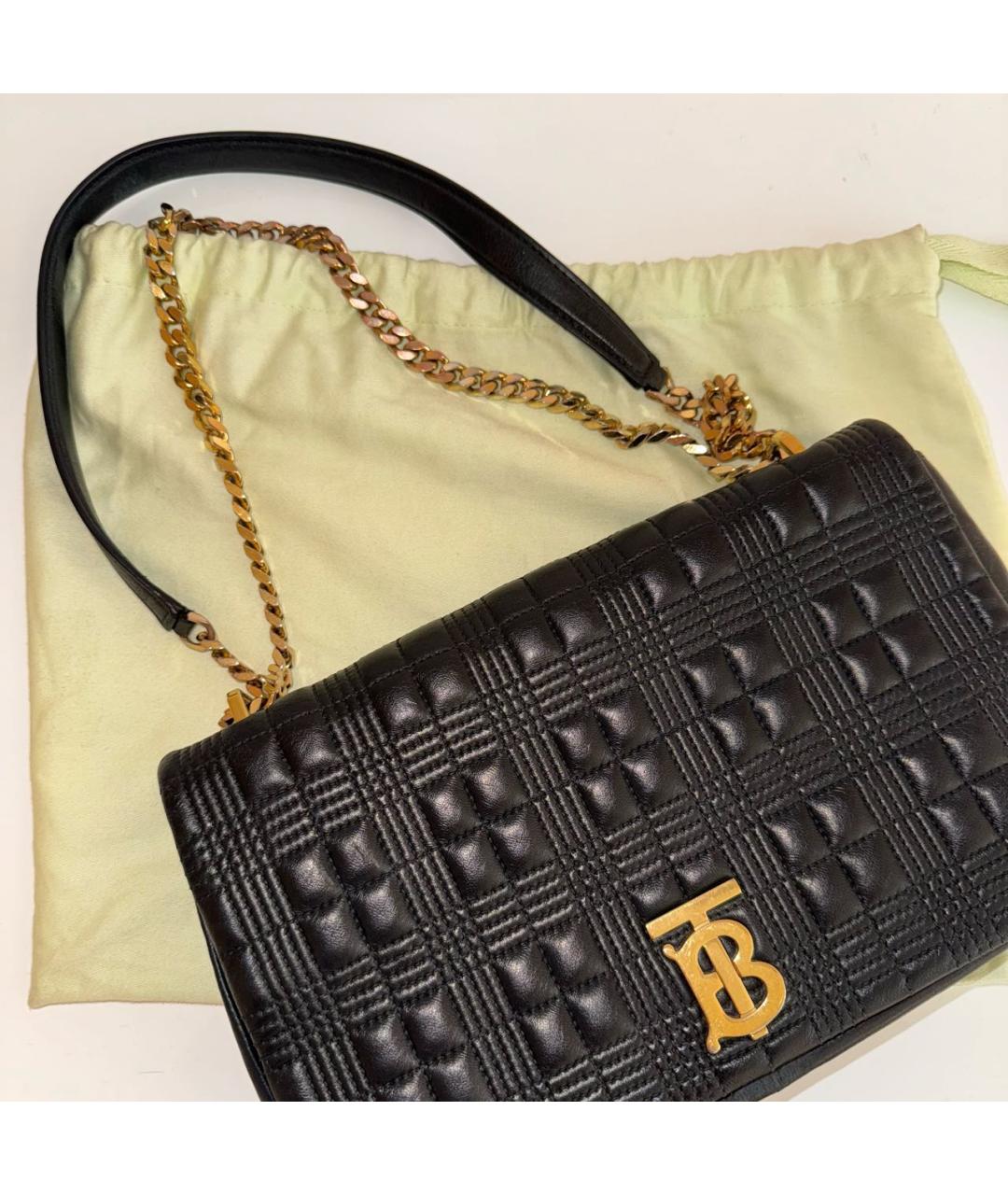 BURBERRY Черная кожаная сумка через плечо, фото 3
