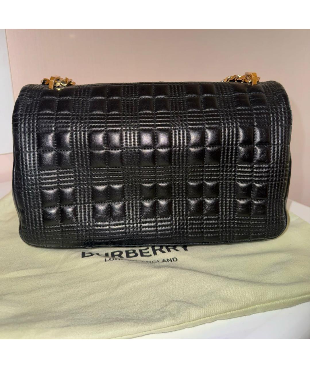 BURBERRY Черная кожаная сумка через плечо, фото 2