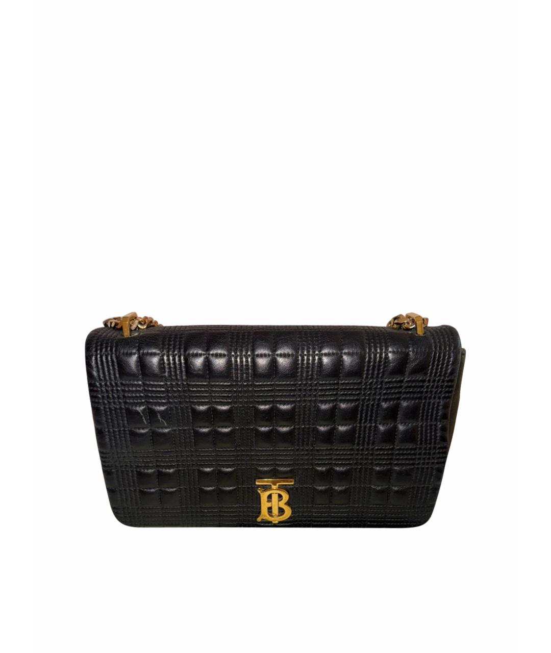 BURBERRY Черная кожаная сумка через плечо, фото 1