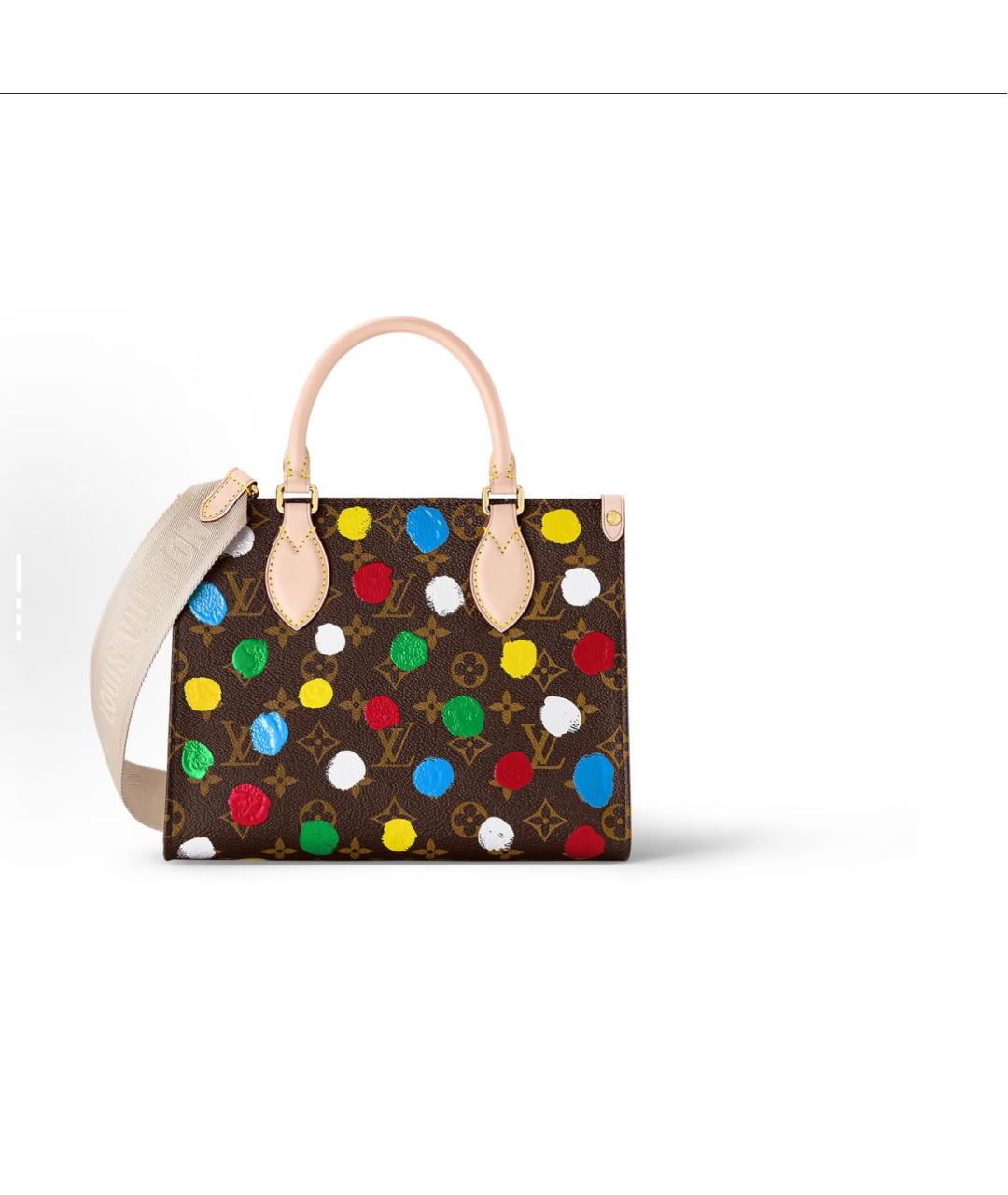 LOUIS VUITTON Коричневая кожаная сумка с короткими ручками, фото 9