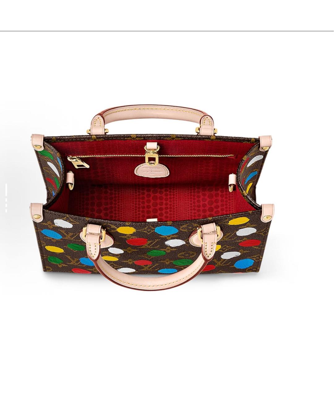 LOUIS VUITTON Коричневая кожаная сумка с короткими ручками, фото 4