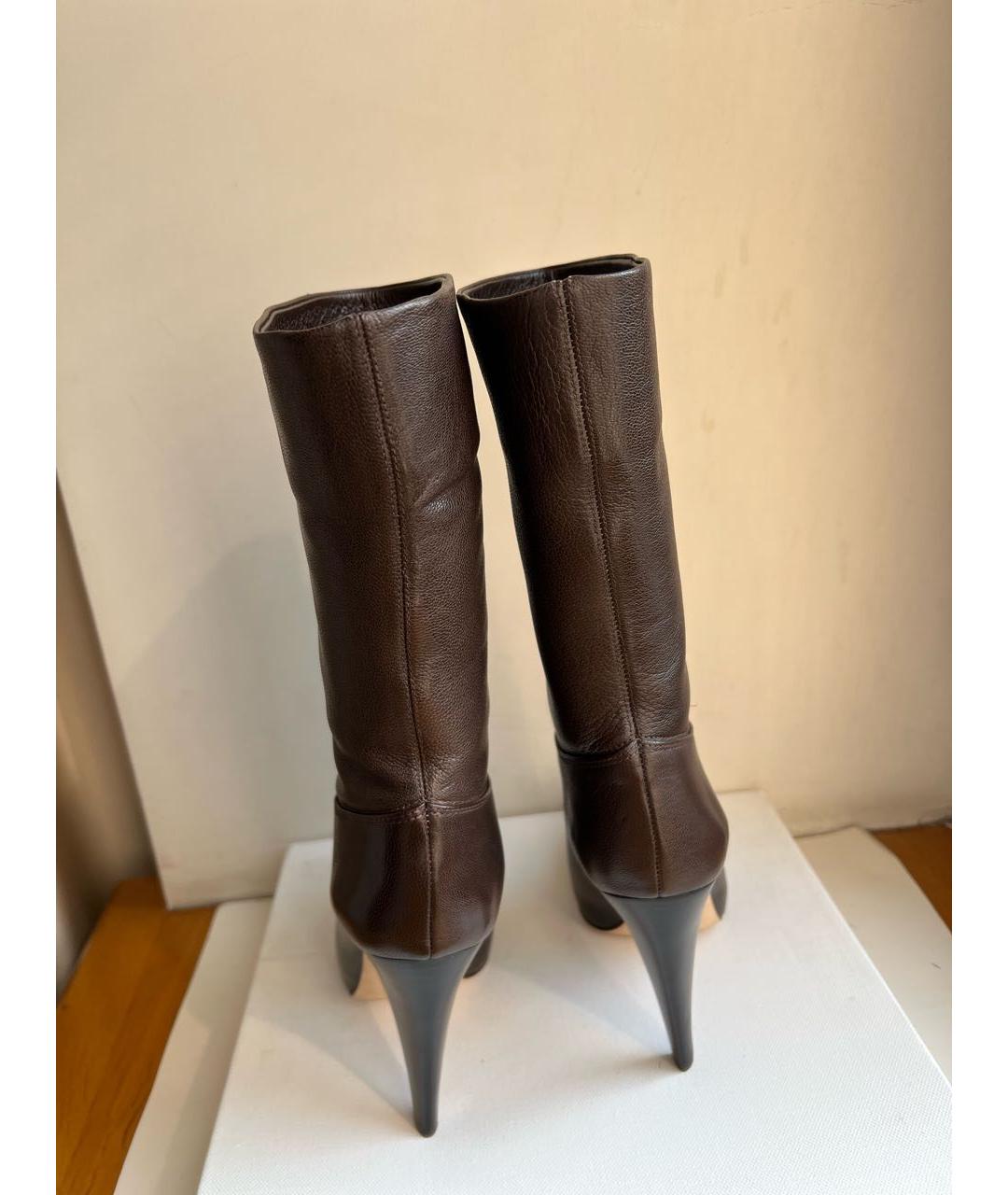 BALLY Коричневые кожаные полусапоги, фото 4