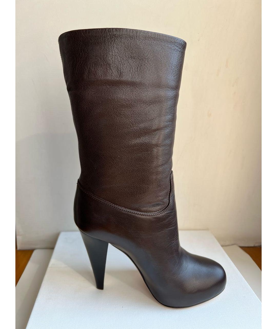 BALLY Коричневые кожаные полусапоги, фото 7